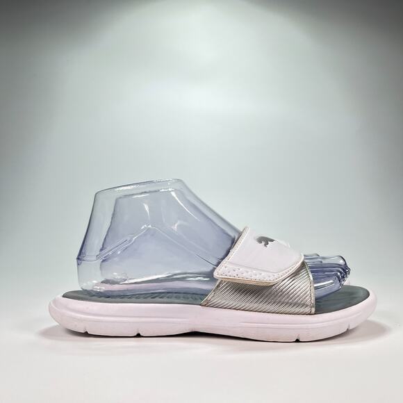 Puma Surfcat Beach Slides White Silver Pool Sandals VSK-0218 Women's Size 8 - Picture 1 of 10